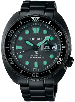 Seiko Prospex Black Series Night Vision Turtle Diver Watch