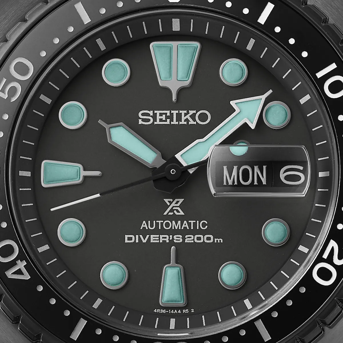 Seiko Prospex Black Series Night Vision Turtle Diver Watch