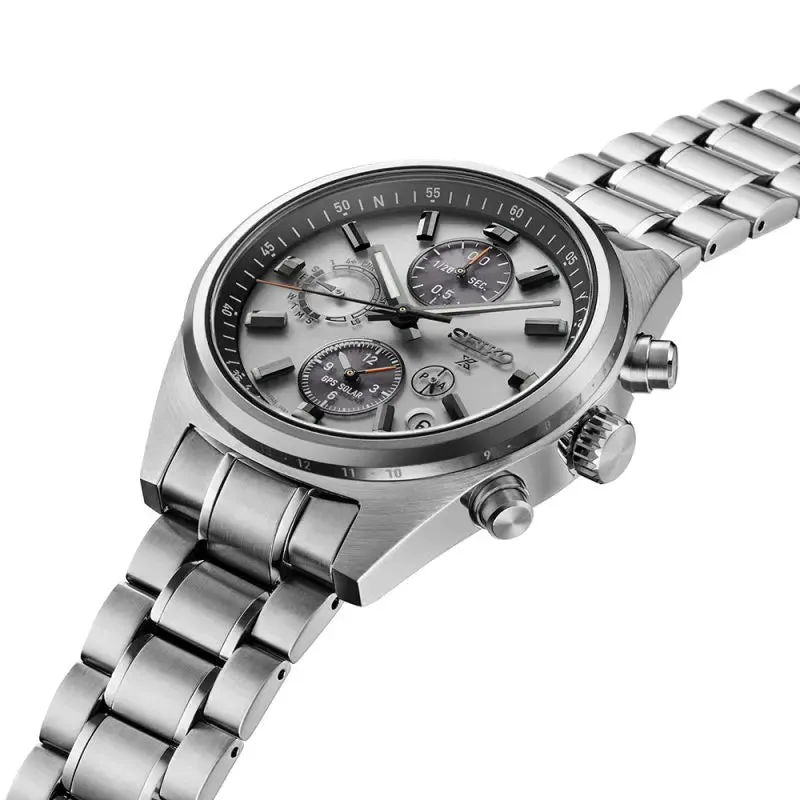 Seiko Prospex GPS Solar Chronograph Speedtimer in White Silver Watch