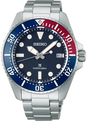 Seiko Prospex Solar Divers Blue Red Blue Watch