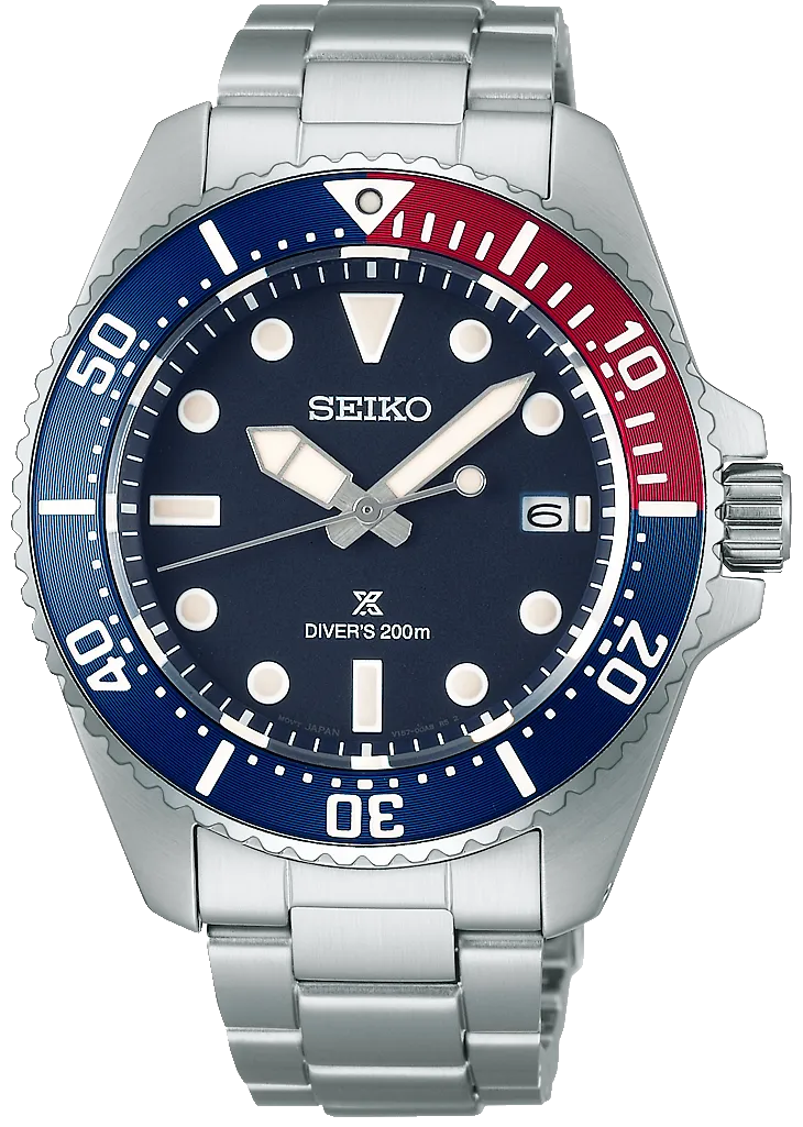 Seiko Prospex Solar Divers Blue Red Blue Watch
