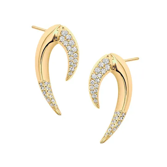 Shaun Leane Talon 18ct Yellow Gold Large Diamond Earrings