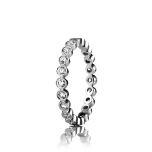 Signature Eternity 18K Gold, Rosegold or Whitegold Ring w. Diamonds