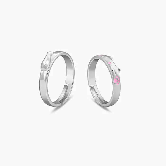 Silver Cat Parents Couple Bands Giva