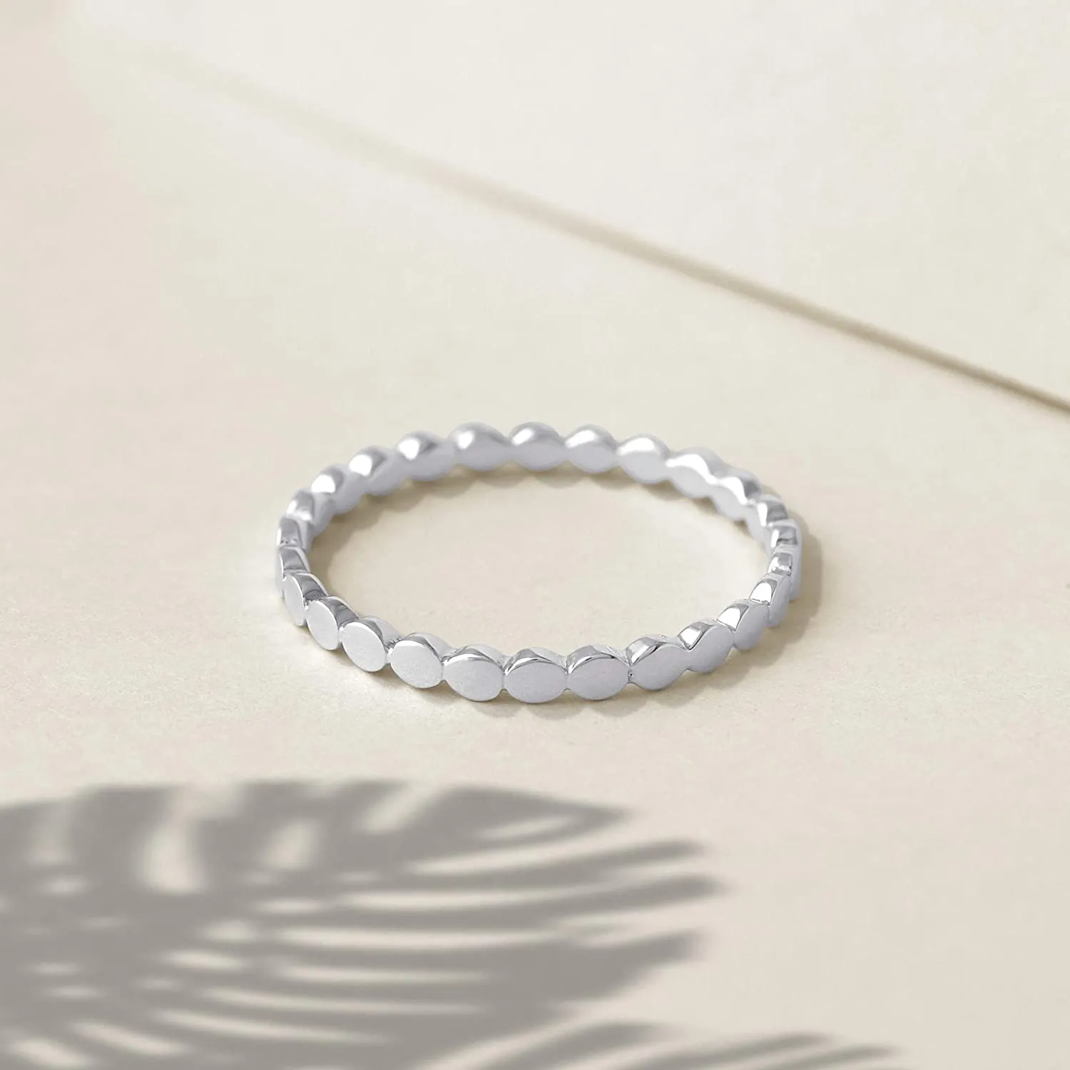 Silver Dot Stacking Ring