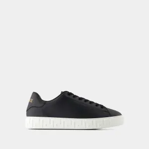 Sneakers - Versace - Leather - Black