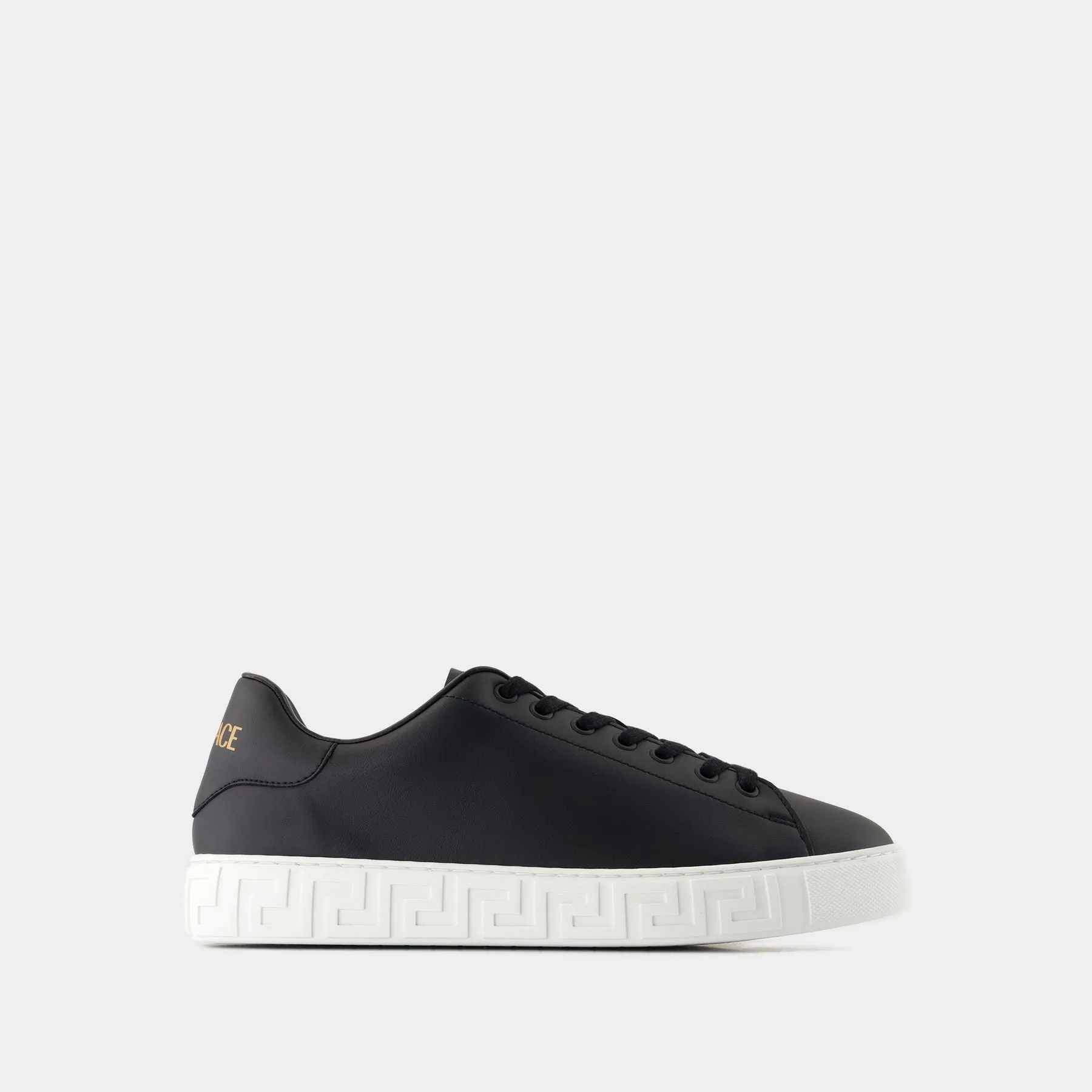 Sneakers - Versace - Leather - Black