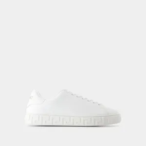 Sneakers - Versace - Leather - White