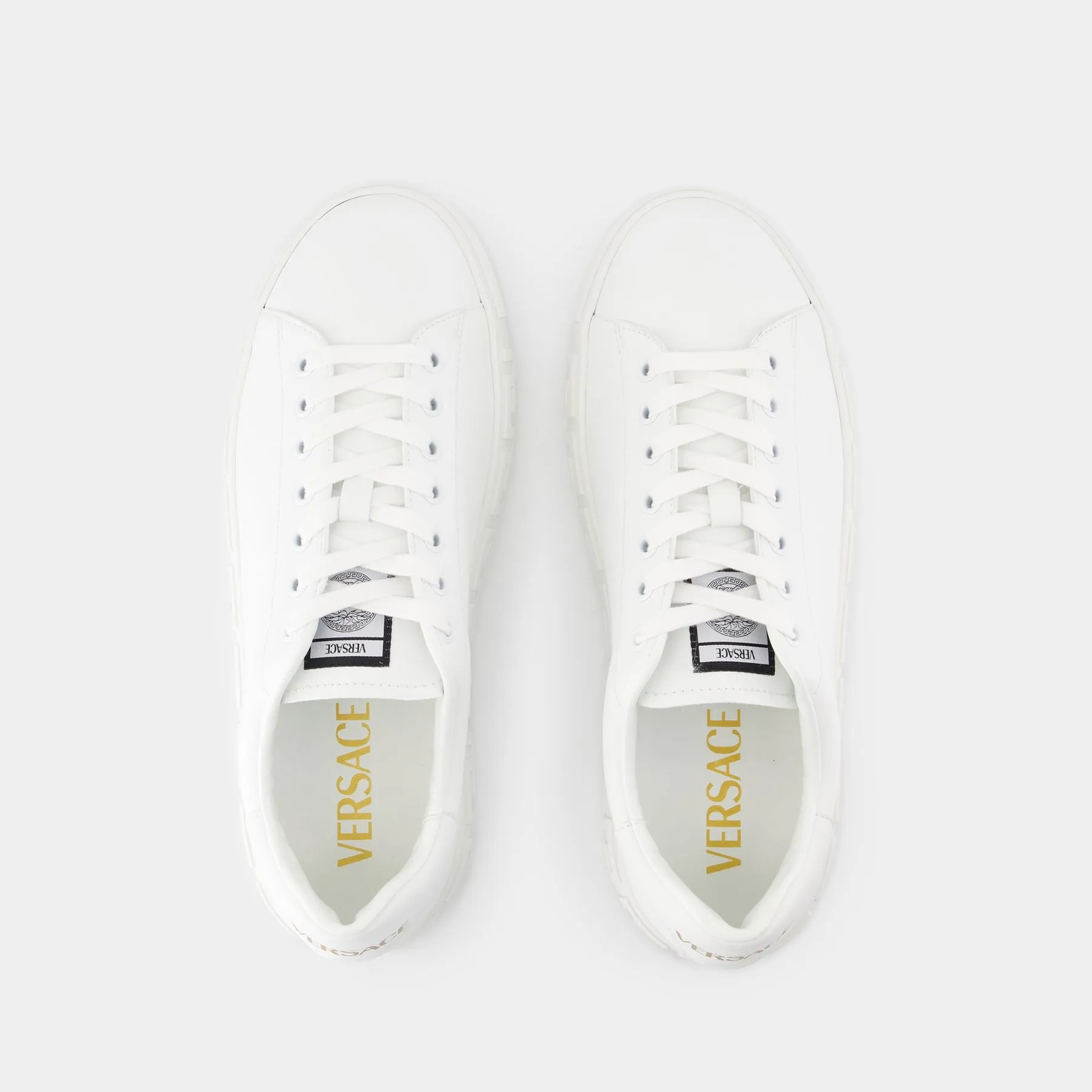 Sneakers - Versace - Leather - White