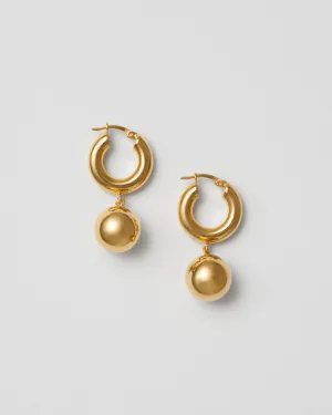 Sphere Gold Plated Hoops