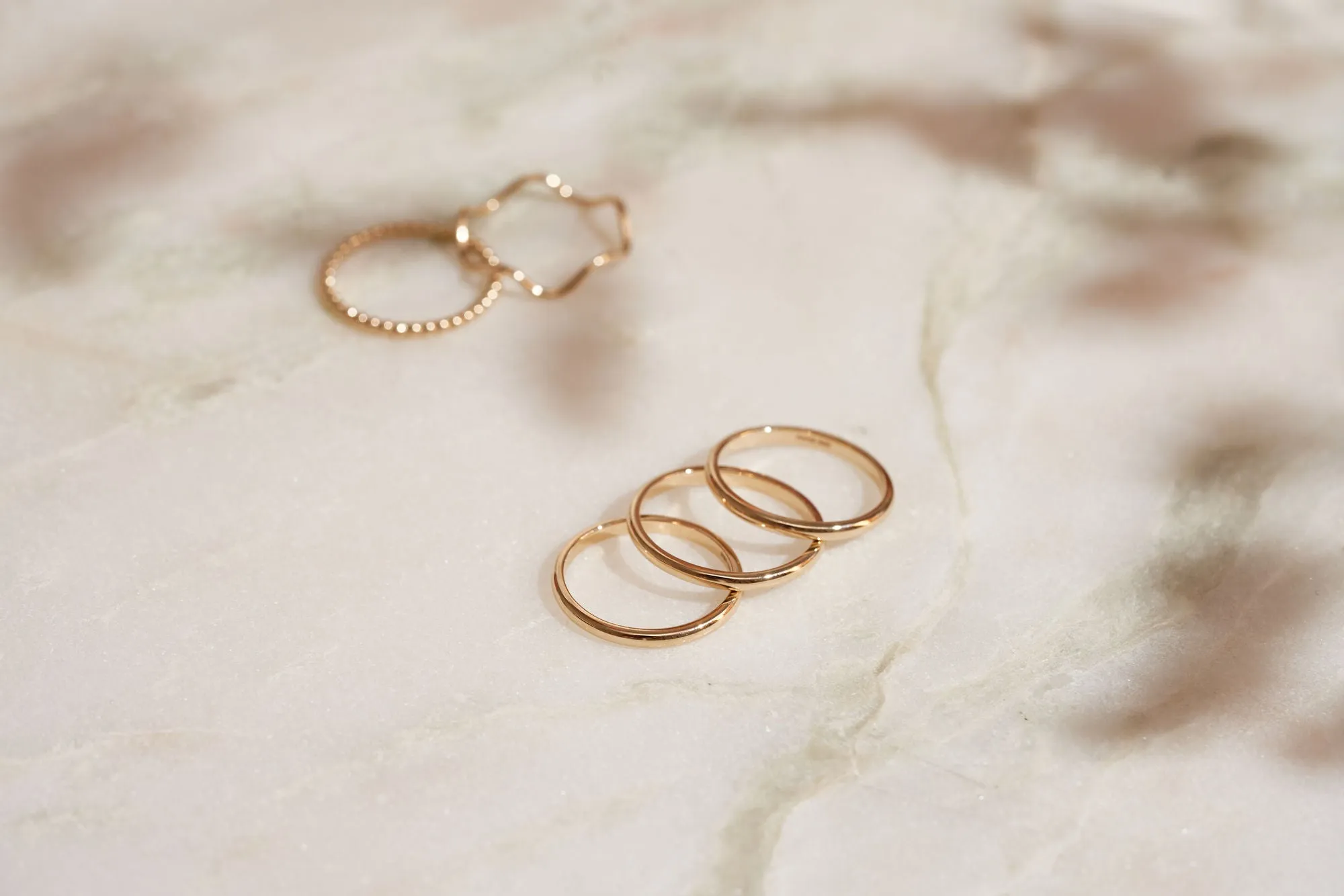 Stacking 14K Gold Band Ring