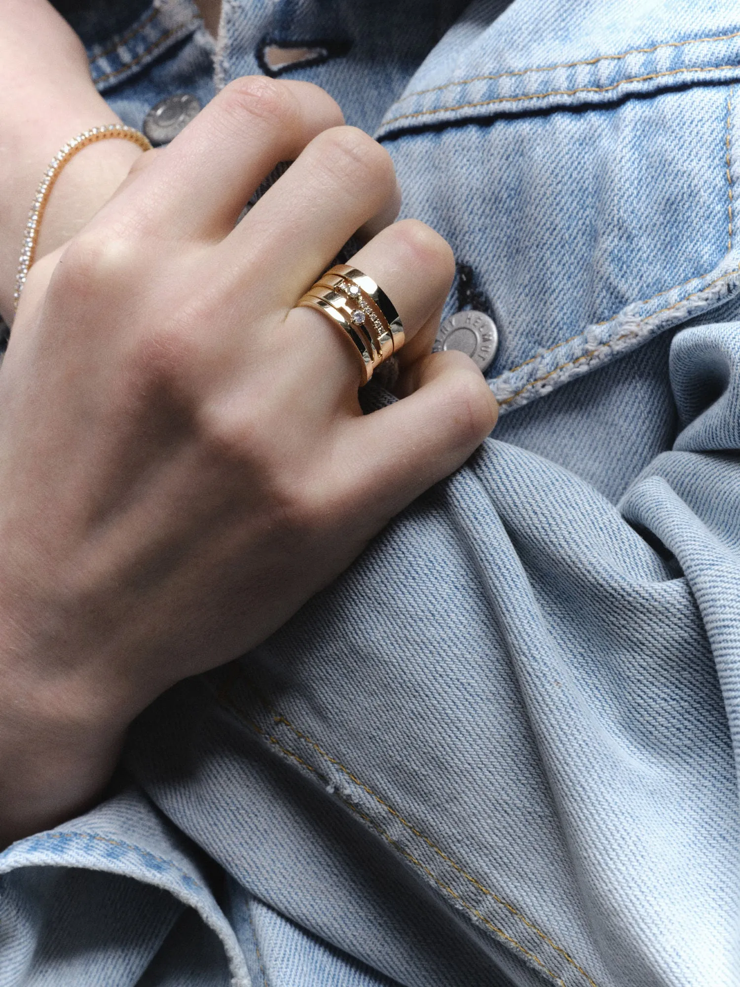 Stacking 3.0 14K Gold, Whitegold or Rosegold Ring