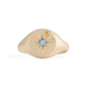 Starburst Aquamarine Ring Pieces of Eight