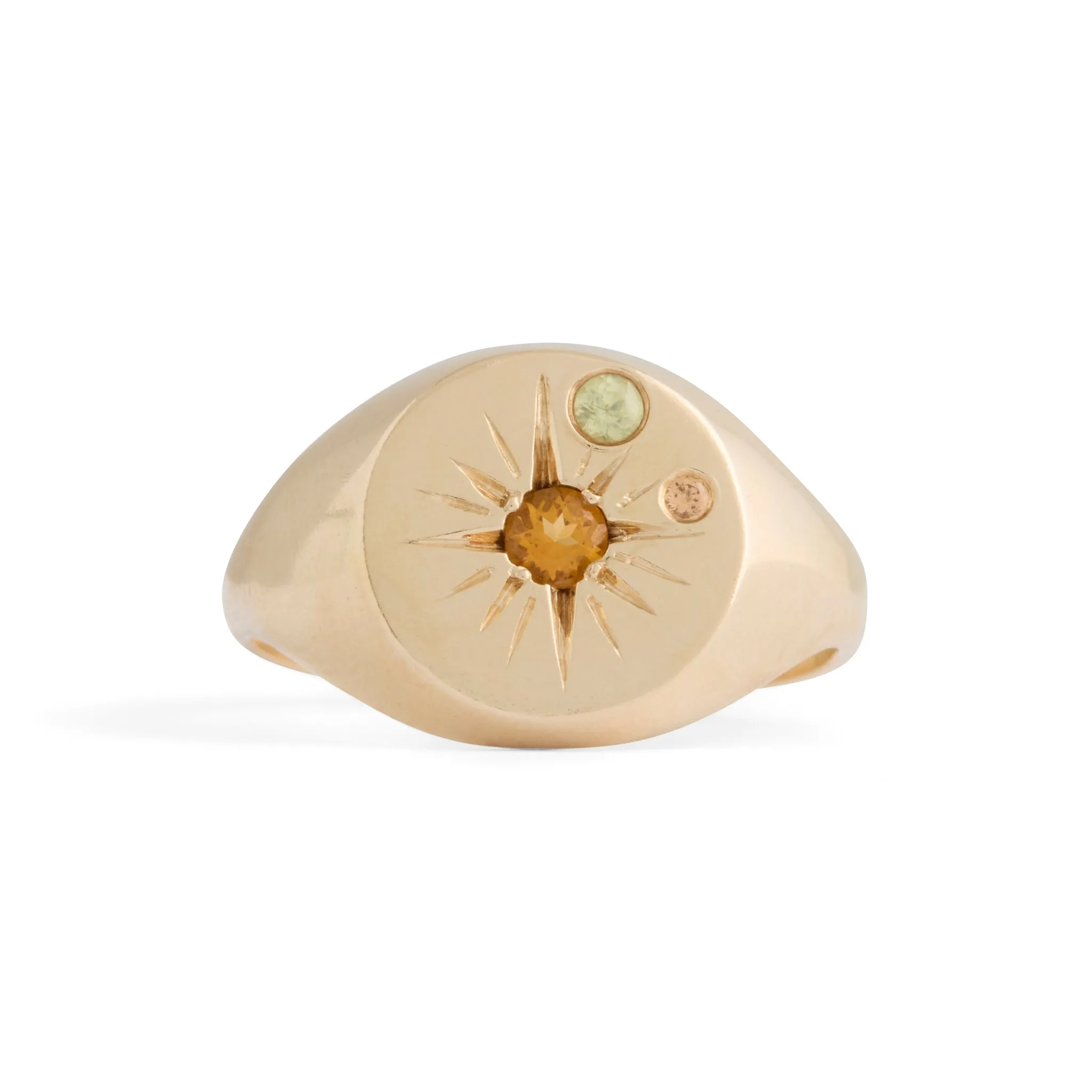 Starburst Citrine Ring Pieces of Eight