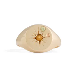 Starburst Citrine Ring Pieces of Eight