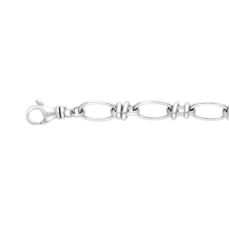 Sterling Silver Handmade Cable Chain Bracelet