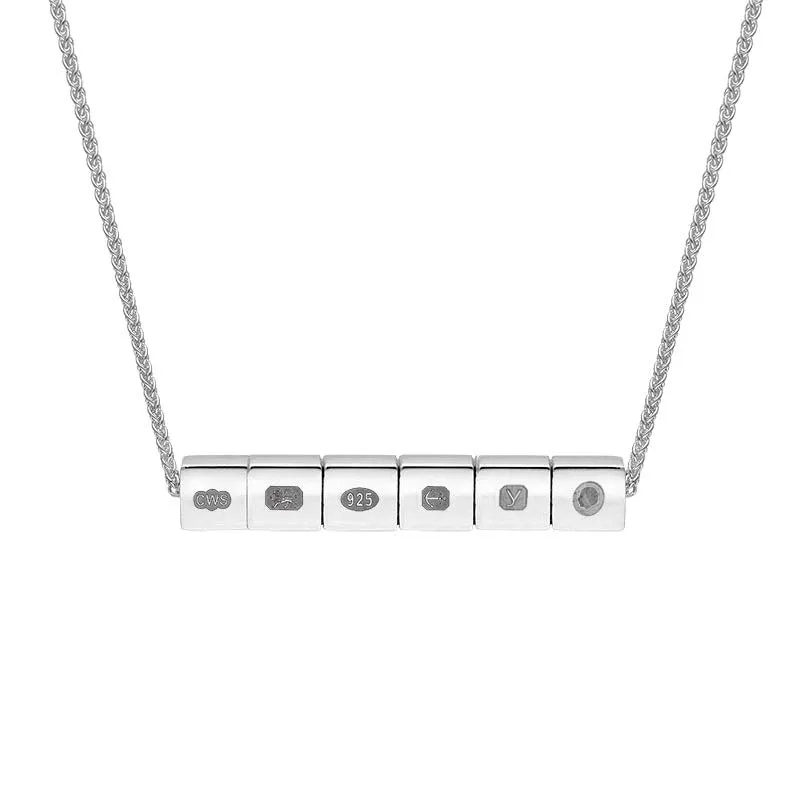 Sterling Silver King's Coronation Hallmark Cushion Disc Necklace D