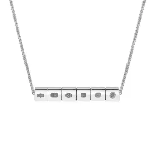 Sterling Silver King's Coronation Hallmark Cushion Disc Necklace D