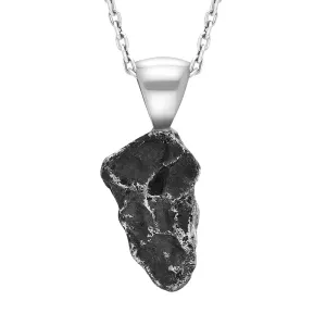 Sterling Silver Meteorite Unique Necklace D