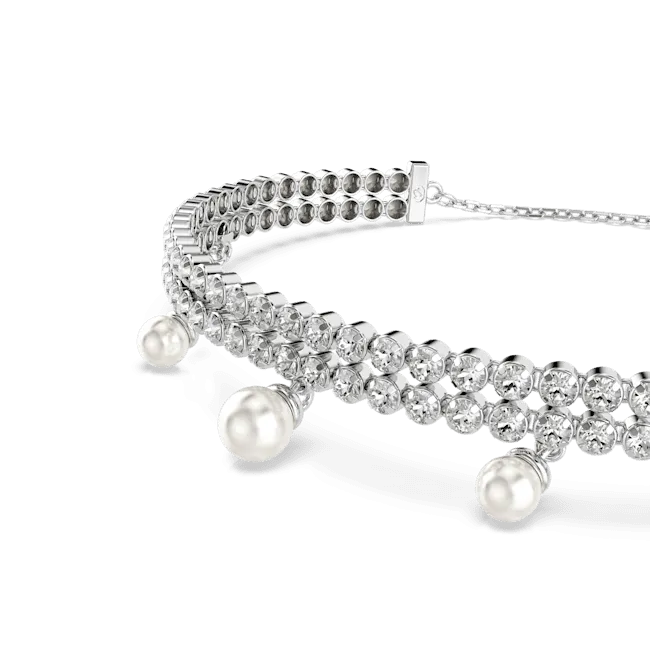 Swarovski Ariana Grande X Swarovski Bracelet Crystal Pearl Round Cut White Rhodium Plated