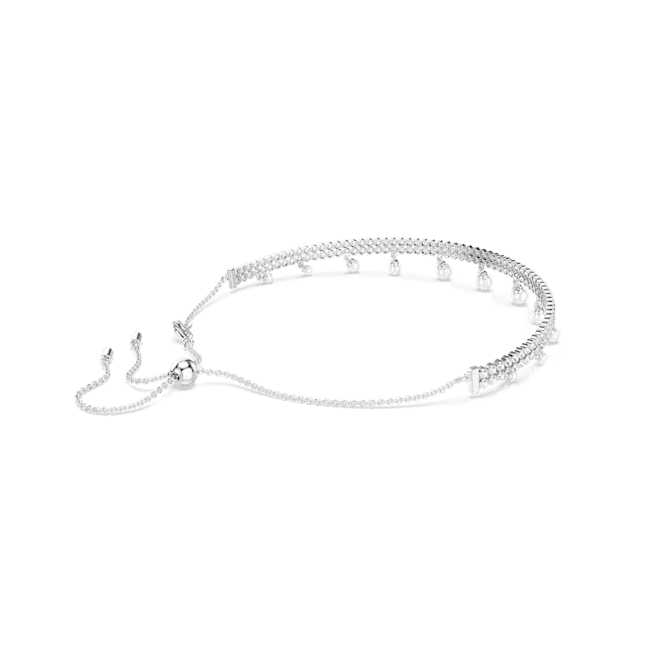 Swarovski Ariana Grande X Swarovski Choker Crystal Pearl Round Cut White Rhodium Plated