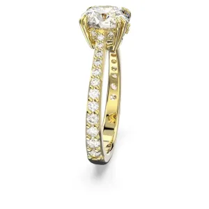 Swarovski Constella Cocktail Ring Princess cut Pavé White Gold-tone plated  52