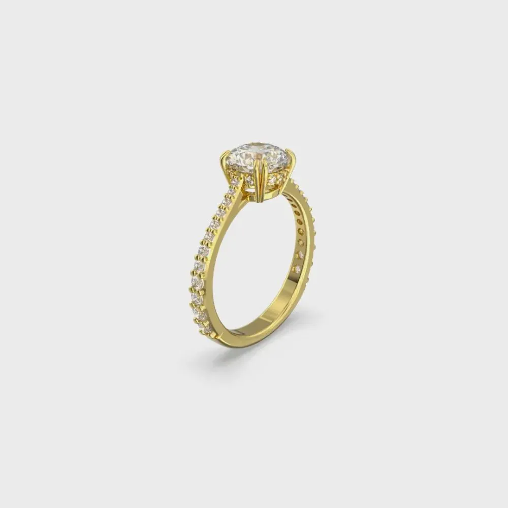 Swarovski Constella Cocktail Ring Princess cut Pavé White Gold-tone plated  52