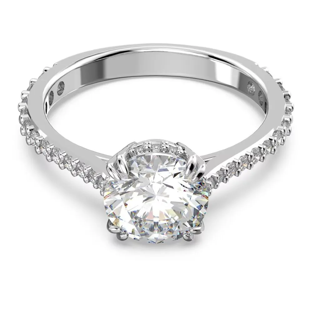 Swarovski Constella Cocktail Ring Princess cut Pavé White Rhodium plated  58