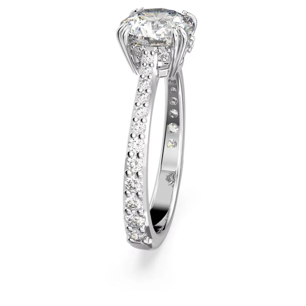 Swarovski Constella Cocktail Ring Princess cut Pavé White Rhodium plated  58