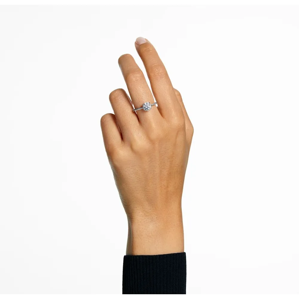 Swarovski Constella Cocktail Ring Princess cut Pavé White Rhodium plated  58