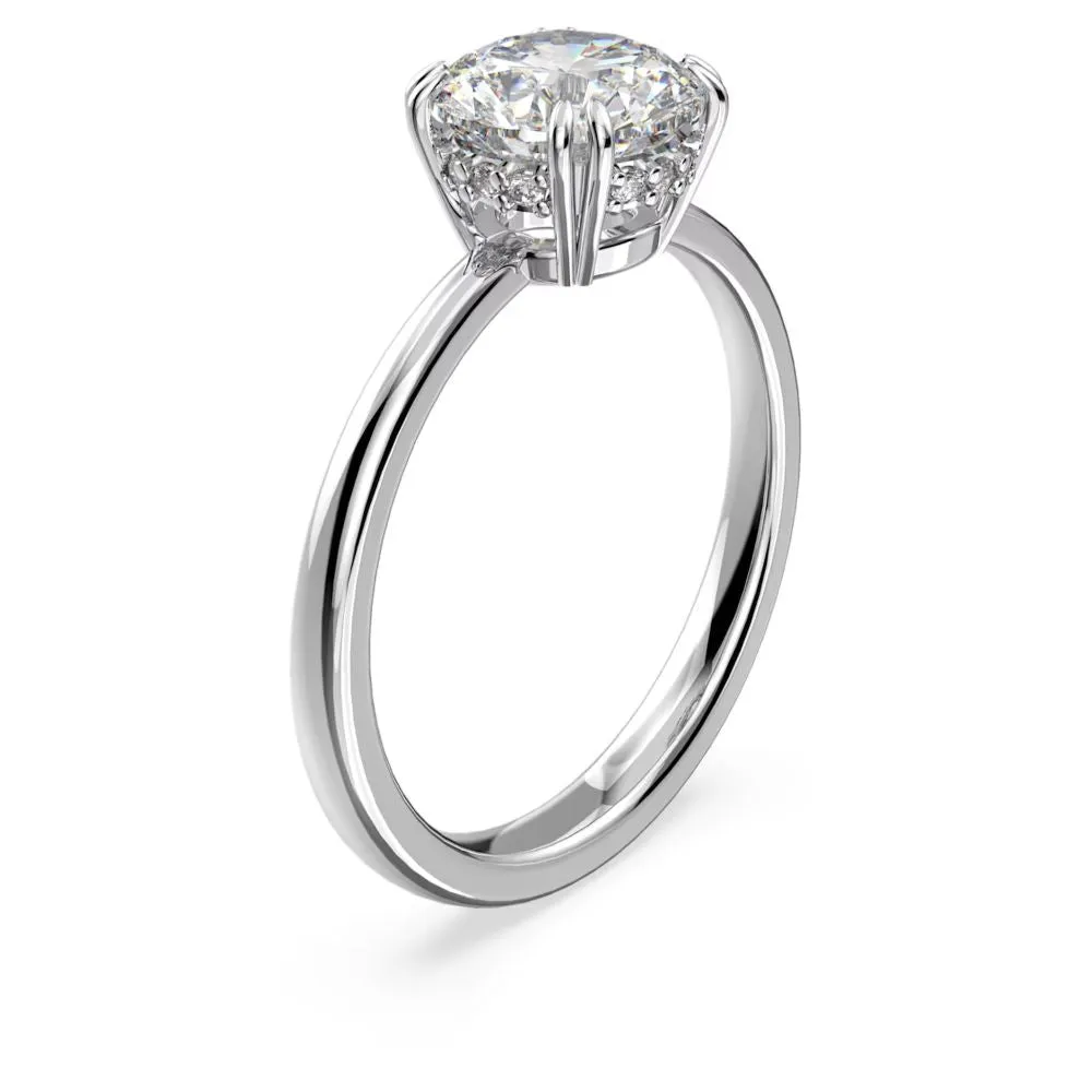 Swarovski Constella Cocktail Ring Princess cut White Rhodium plated  58
