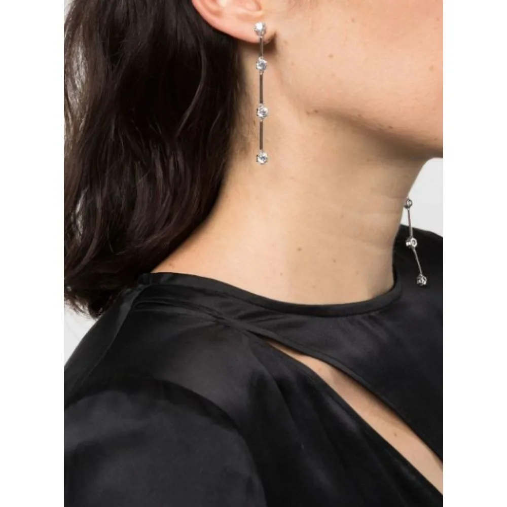Swarovski Constella Drop Earrings Asymmetric design White Rhodium plated  ONE SIZE