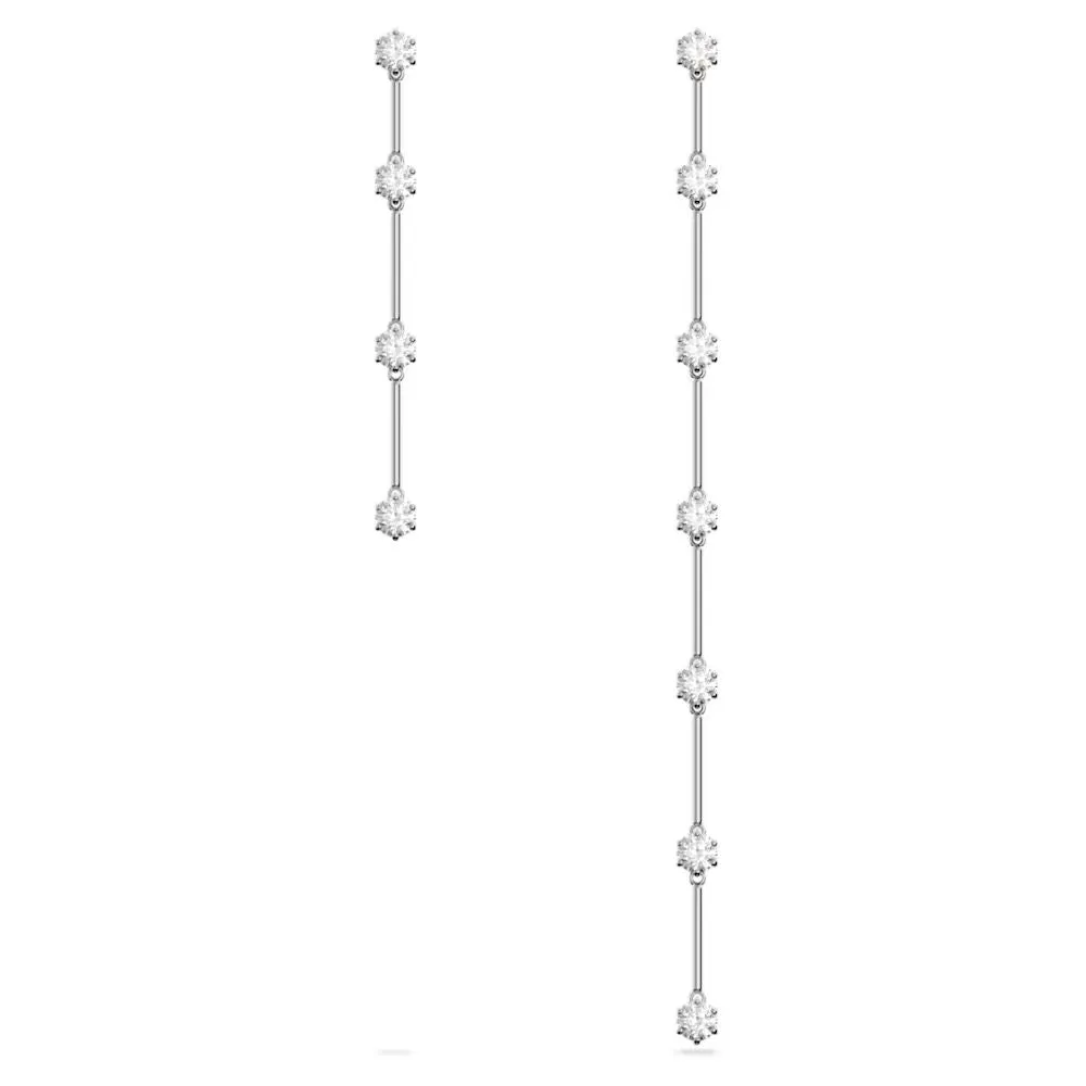 Swarovski Constella Drop Earrings Asymmetric design White Rhodium plated  ONE SIZE