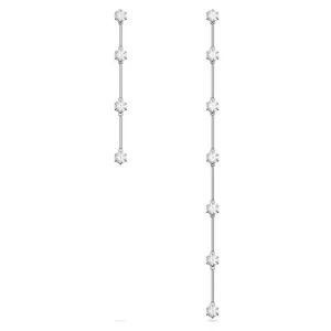 Swarovski Constella Drop Earrings Asymmetric design White Rhodium plated  ONE SIZE