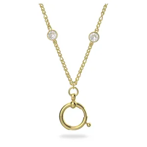 Swarovski Curiosa Necklace with ring pendant Yellow Gold-tone plate  55 CM