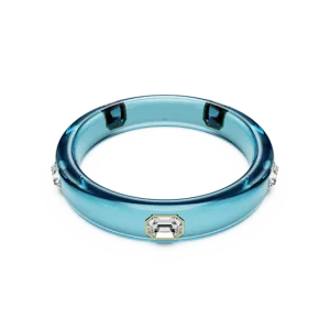 Swarovski Dulcis Bangle Octagon Cut Blue Gold-Tone Plated