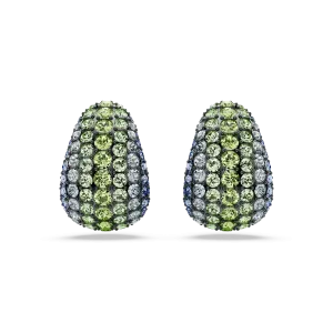 Swarovski Sublima Drop Earrings Round Cut Small Multicolored Ruthenium Plated