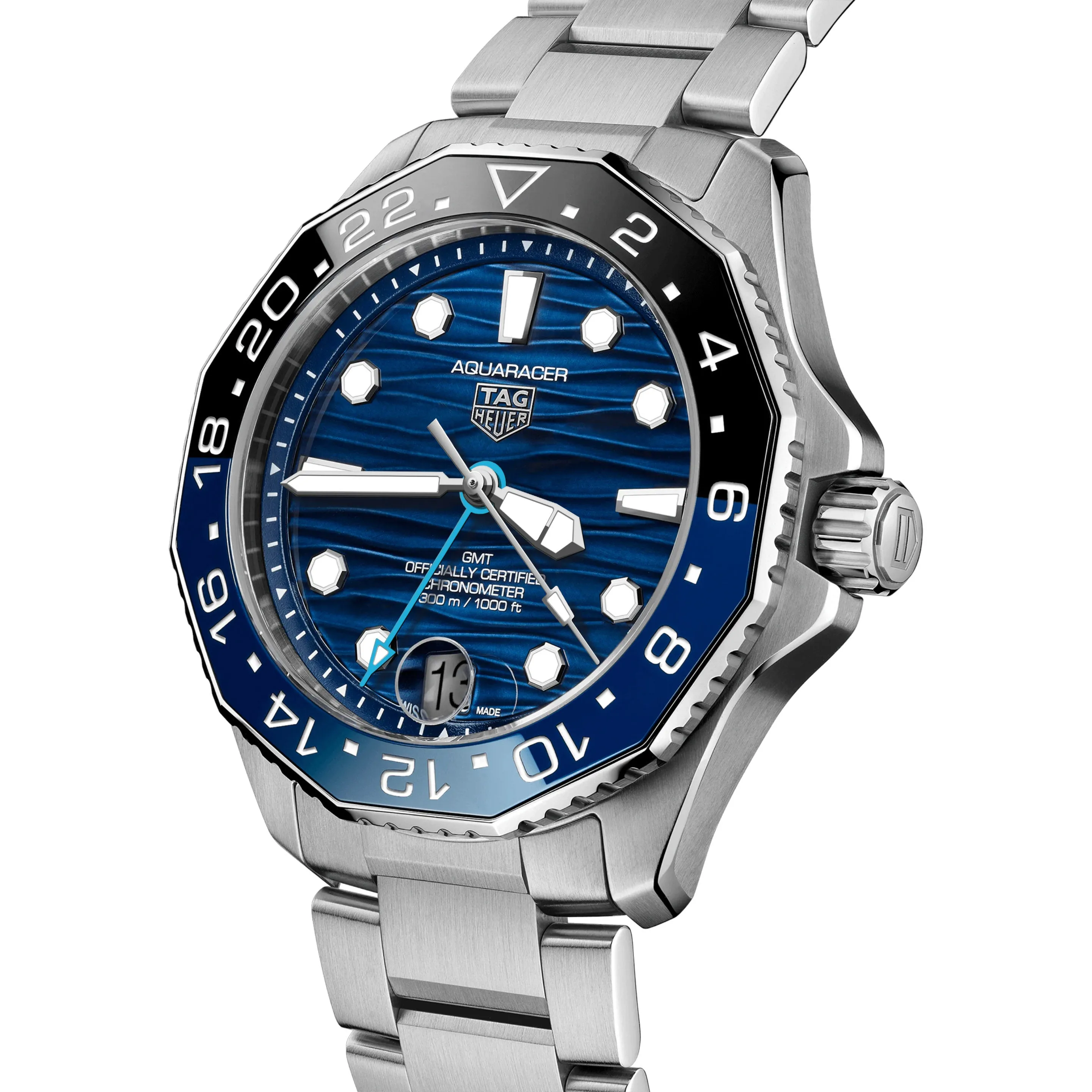 Tag Heuer Aquaracer Professional 300 GMT Men's Blue Watch WBP5114.BA0013
