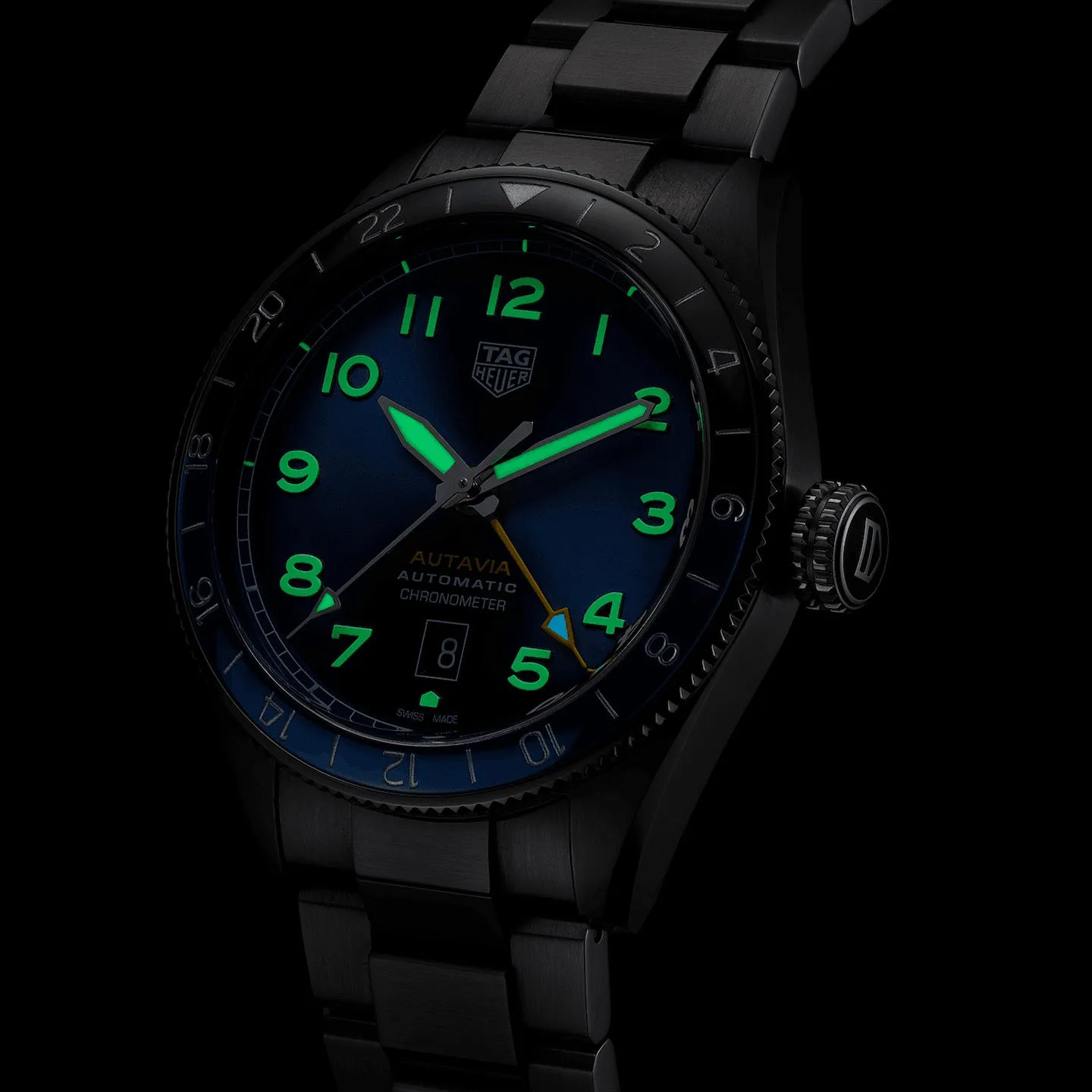 Tag Heuer Autavia Men's Blue GMT COSC Watch WBE511A.BA0650