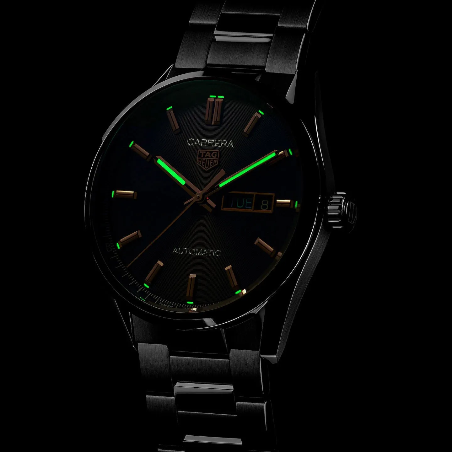 Tag Heuer Carrera Men's Black and Gold Day-Date Watch WBN2013.BA0640