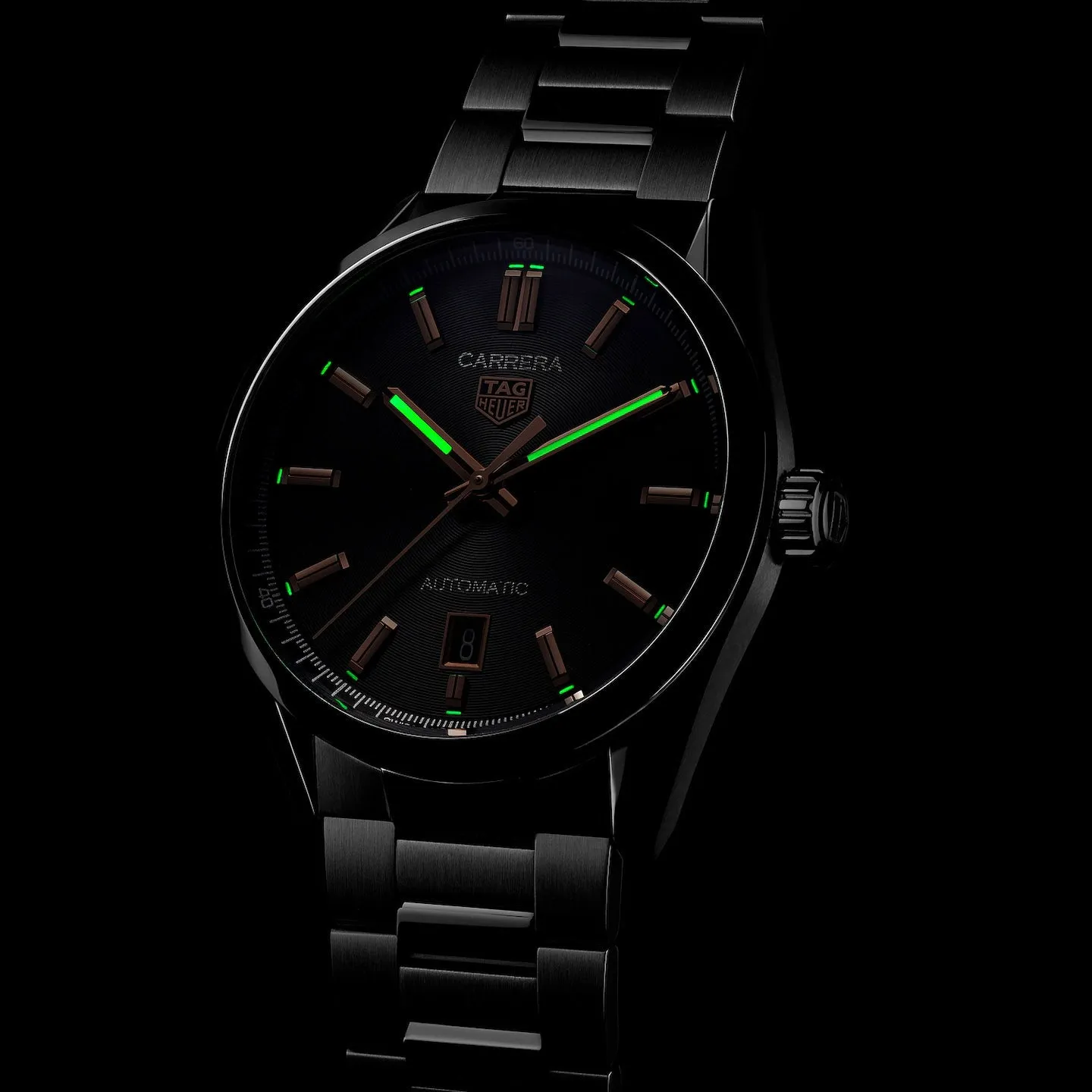 Tag Heuer Carrera Men's Black and Rose Gold Watch WBN2113.BA0639