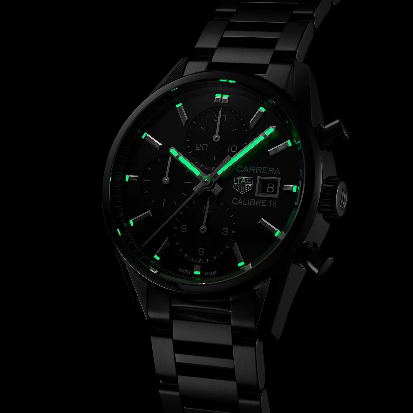 Tag Heuer Carrera Men's Black Chronograph Watch CBK2110.BA0715
