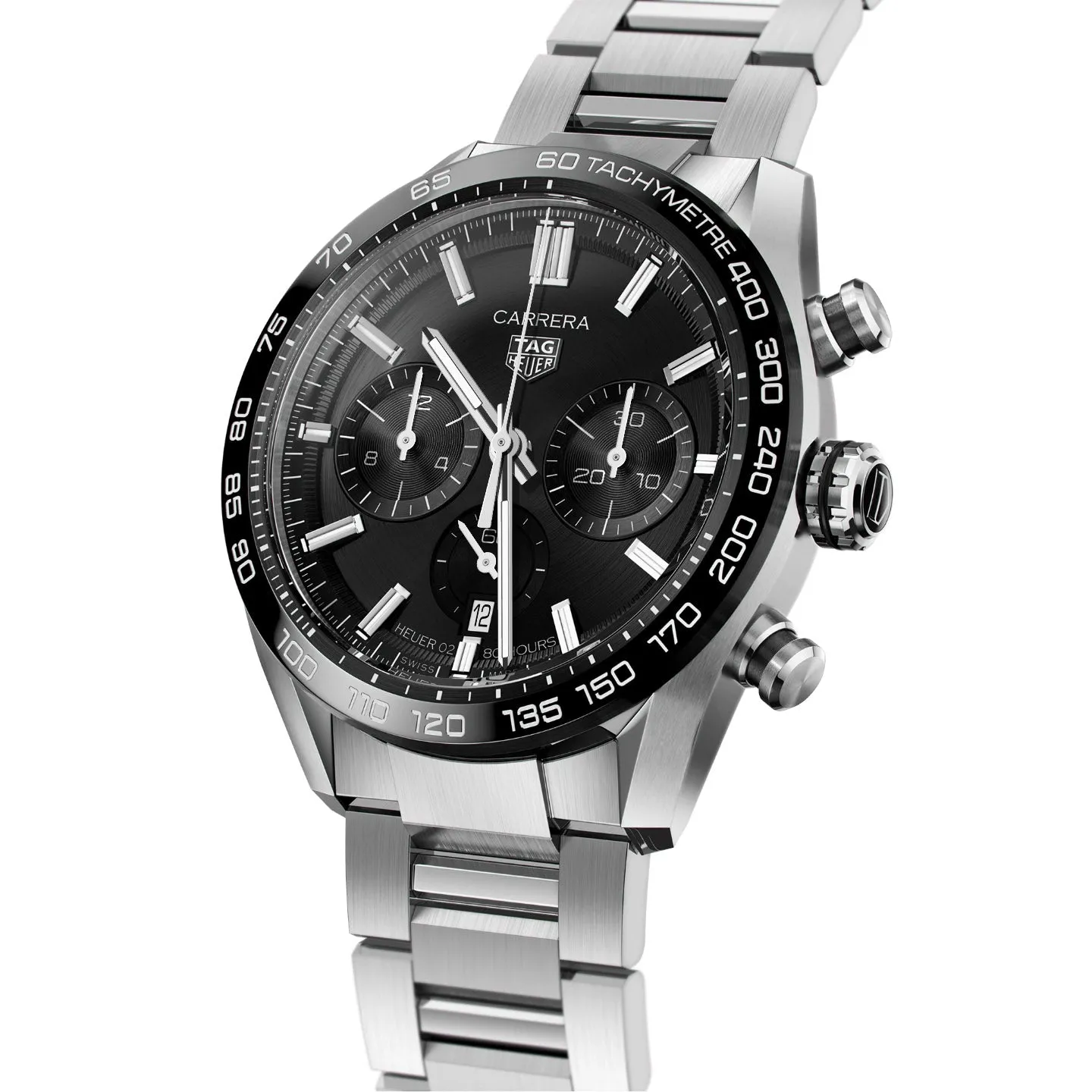 Tag Heuer Carrera Men's Black Chronograph Watch CBN2A1B.BA0643