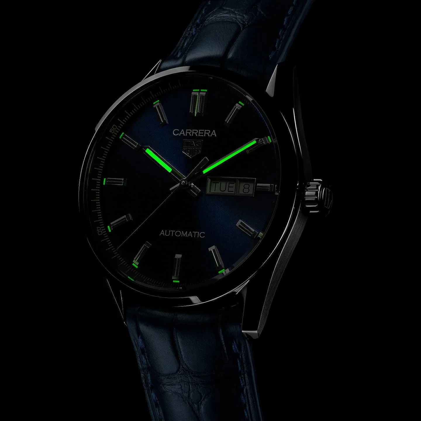 Tag Heuer Carrera Men's Blue Day-Date Watch WBN2012.FC6502