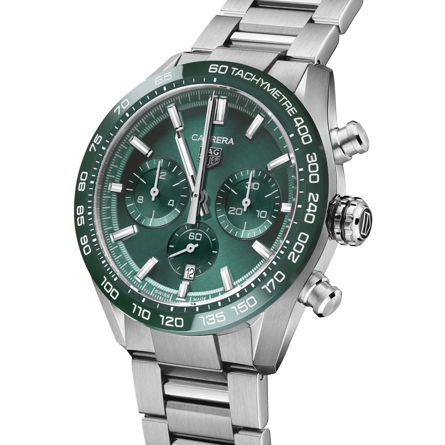 Tag Heuer Carrera Men's Green Chronograph Watch CBN2A1N.BA0643