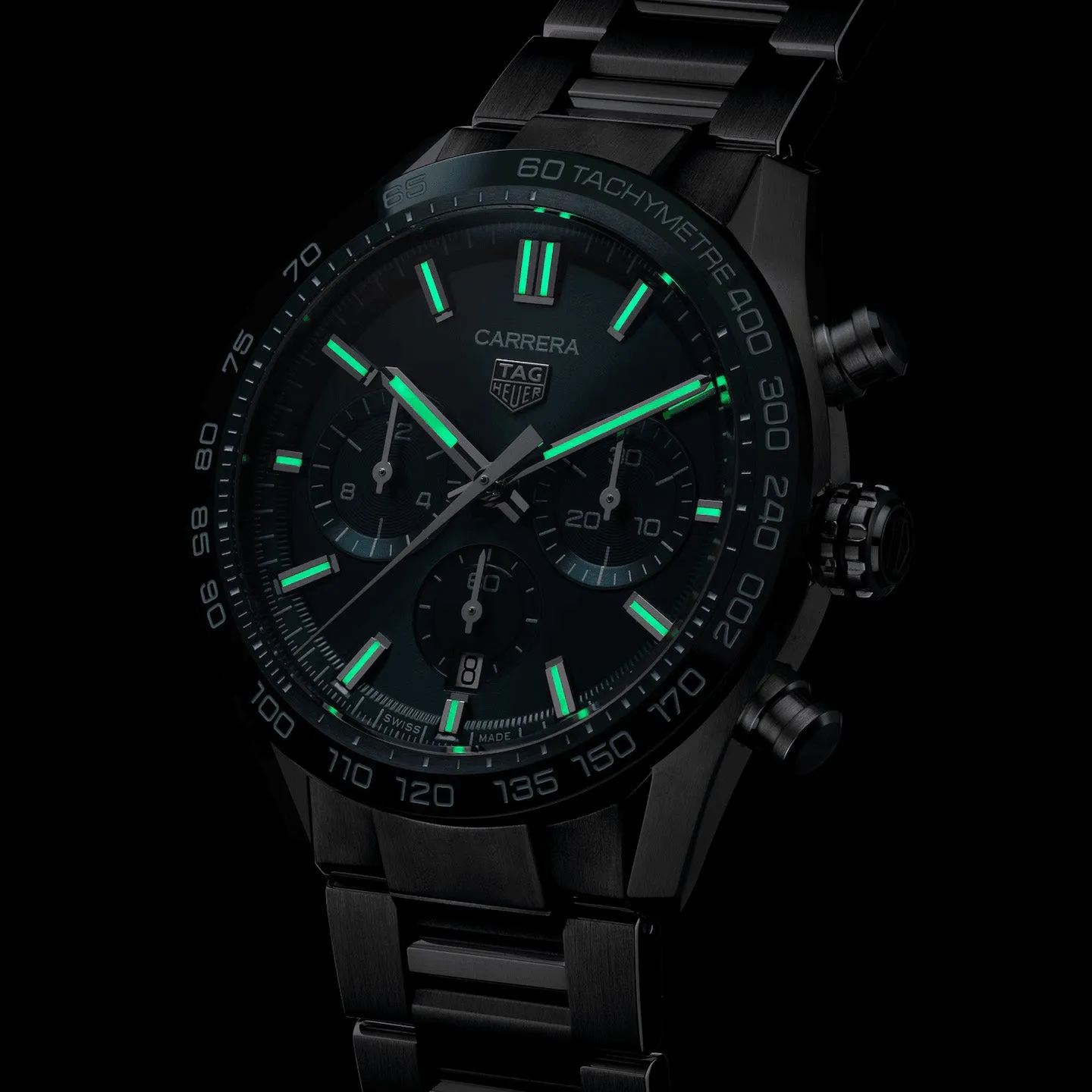 Tag Heuer Carrera Men's Green Chronograph Watch CBN2A1N.BA0643