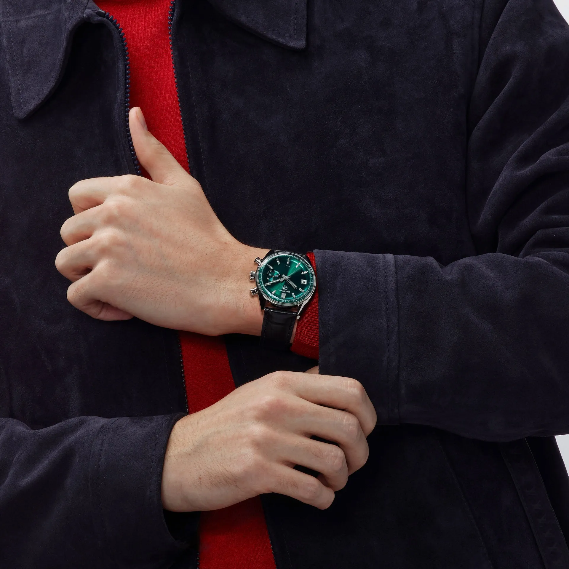 Tag Heuer Carrera Men's Green Chronograph Watch CBS2211.FC6545