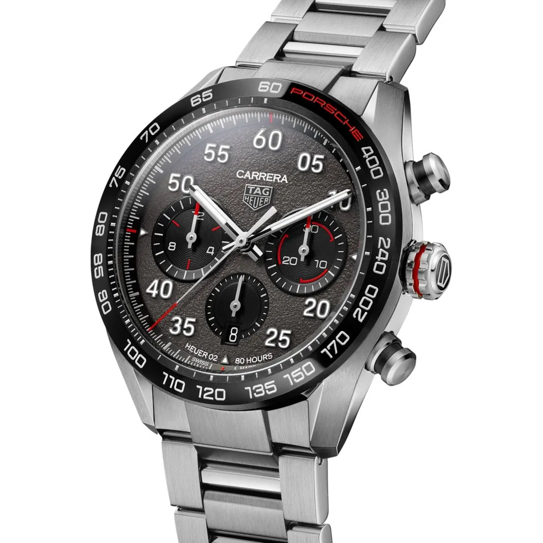 Tag Heuer Carrera Men's Grey Chronograph X Porsche Watch CBN2A1F.BA0643