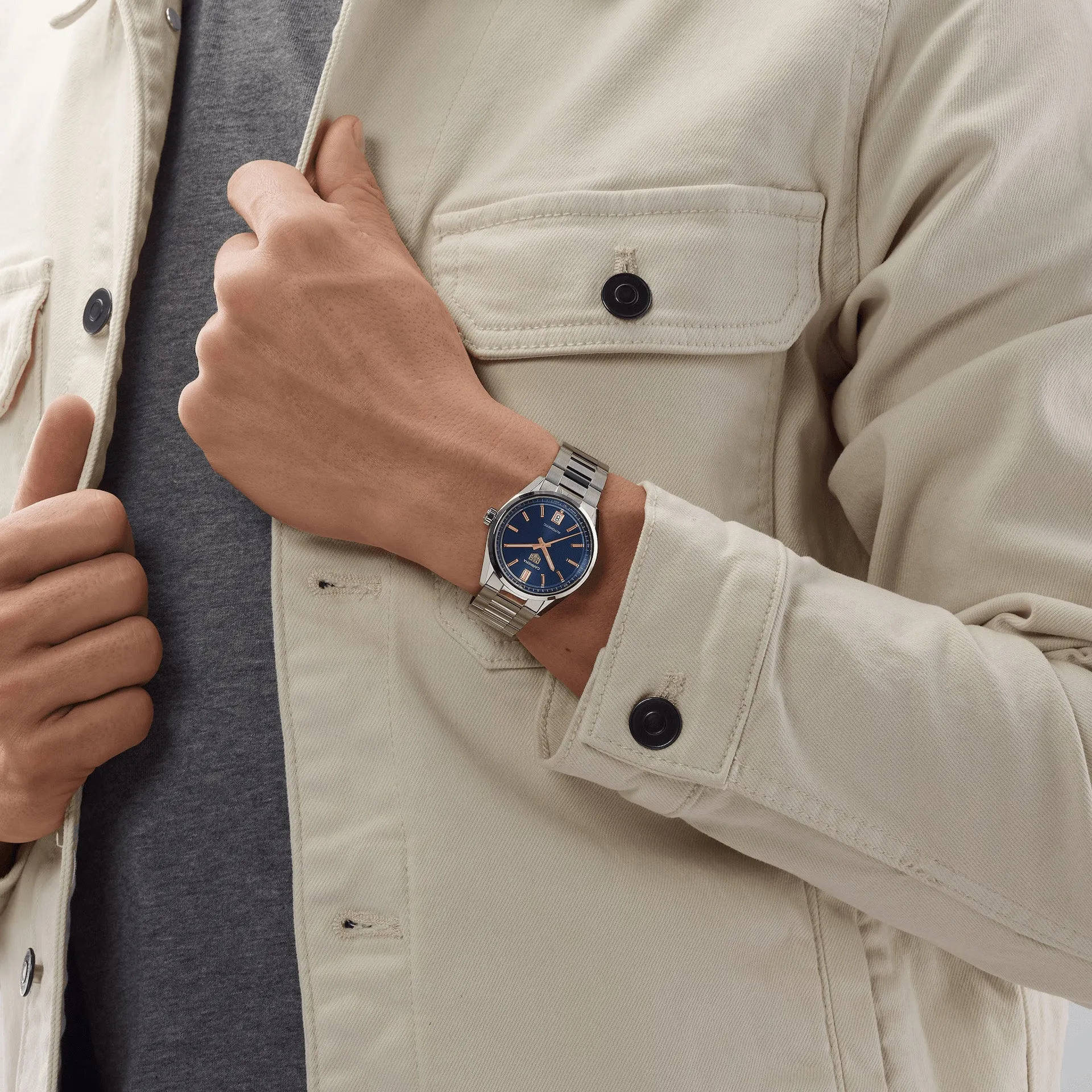 Tag Heuer Carrera Unisex Blue and Rose Gold Watch WBN2311.BA0001