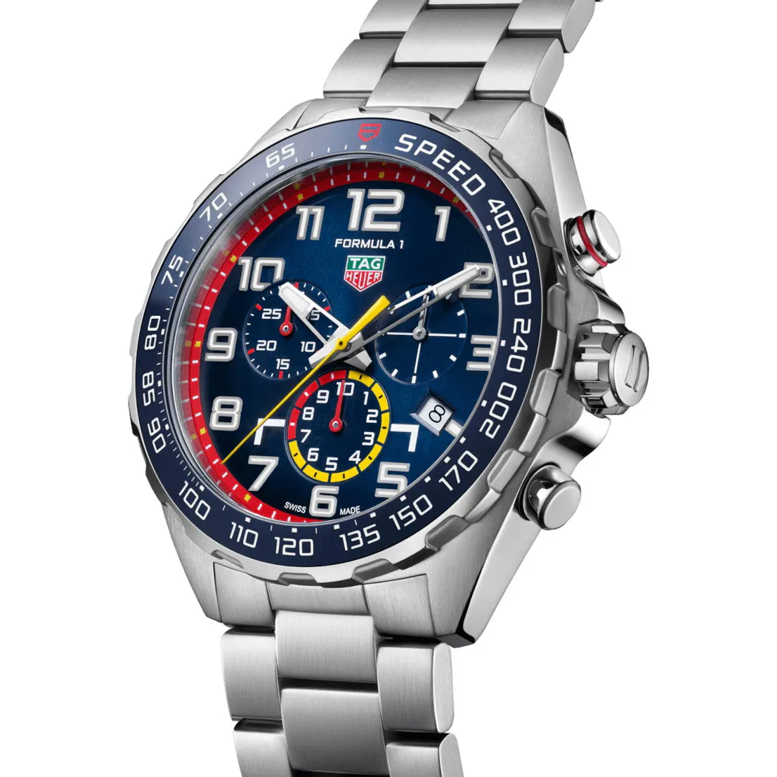 Tag Heuer Formula 1 Men's Red Bull Racing Special Edition Silver Blue Chronograph Watch